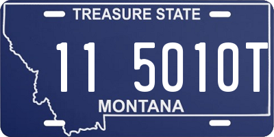 MT license plate 115010T