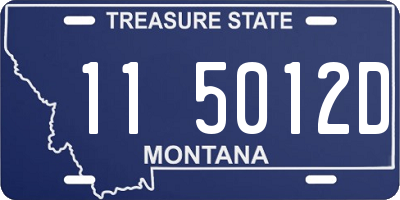MT license plate 115012D