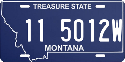 MT license plate 115012W