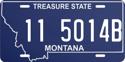 MT license plate 115014B