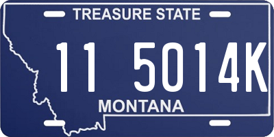 MT license plate 115014K