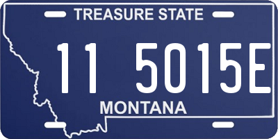 MT license plate 115015E