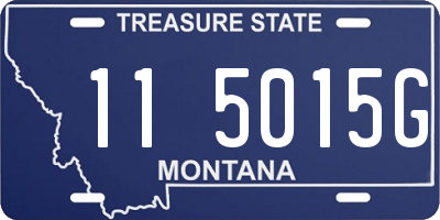 MT license plate 115015G