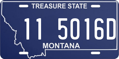 MT license plate 115016D