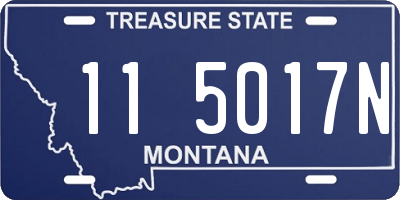 MT license plate 115017N