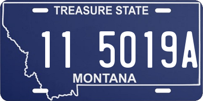MT license plate 115019A