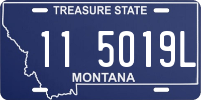 MT license plate 115019L