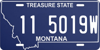MT license plate 115019W