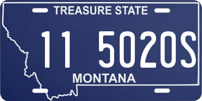 MT license plate 115020S