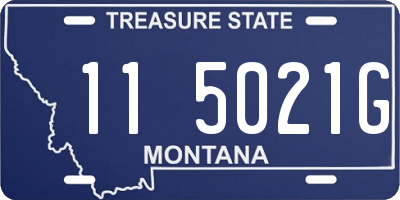 MT license plate 115021G