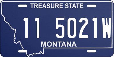 MT license plate 115021W