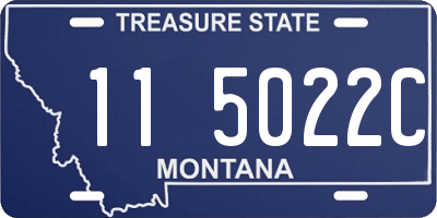 MT license plate 115022C