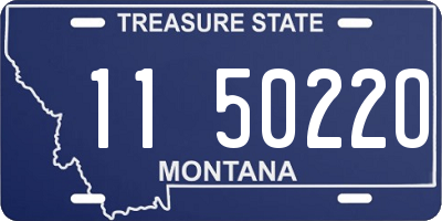 MT license plate 115022O
