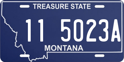 MT license plate 115023A