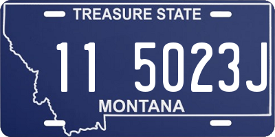 MT license plate 115023J