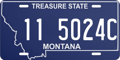 MT license plate 115024C