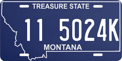 MT license plate 115024K