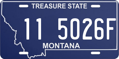 MT license plate 115026F