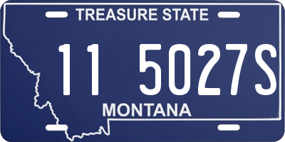 MT license plate 115027S