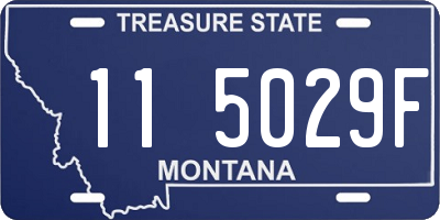 MT license plate 115029F