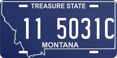 MT license plate 115031C