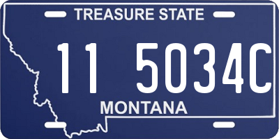MT license plate 115034C