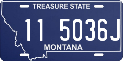 MT license plate 115036J