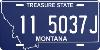 MT license plate 115037J