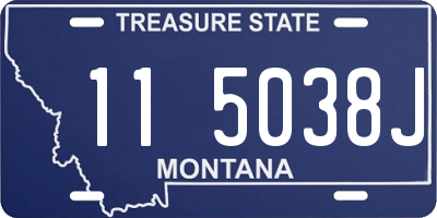 MT license plate 115038J