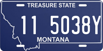 MT license plate 115038Y