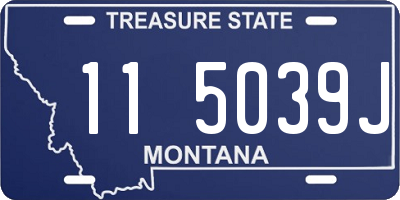MT license plate 115039J