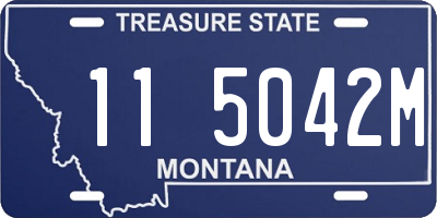 MT license plate 115042M
