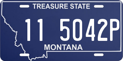 MT license plate 115042P