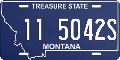 MT license plate 115042S