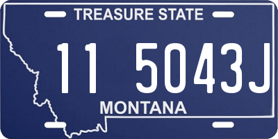 MT license plate 115043J