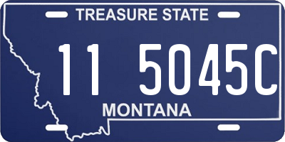 MT license plate 115045C
