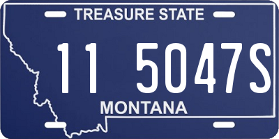 MT license plate 115047S