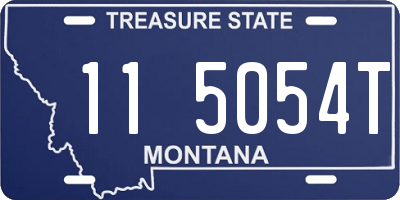 MT license plate 115054T