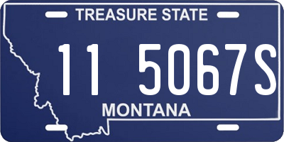 MT license plate 115067S