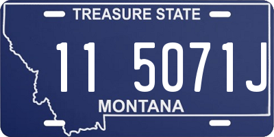 MT license plate 115071J