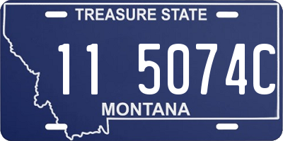 MT license plate 115074C