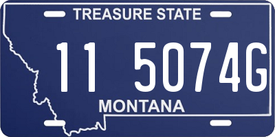 MT license plate 115074G