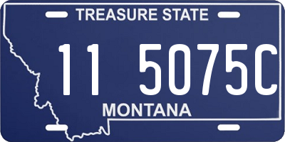MT license plate 115075C