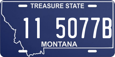 MT license plate 115077B