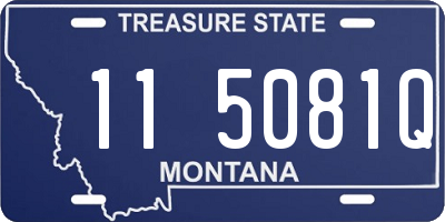 MT license plate 115081Q