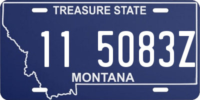 MT license plate 115083Z