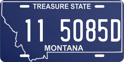 MT license plate 115085D