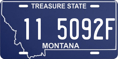MT license plate 115092F