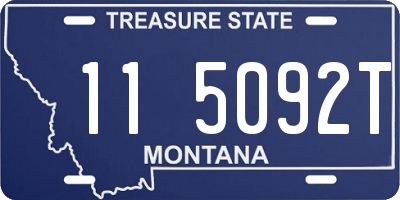 MT license plate 115092T