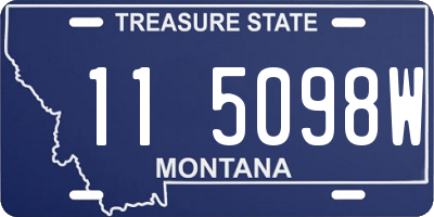 MT license plate 115098W